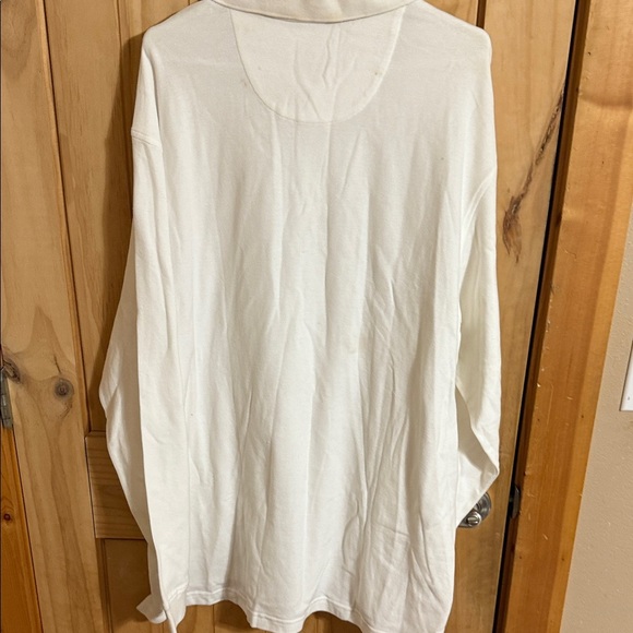 RTY Trademark White Long Sleeve Polo Shirt New With Tags - Picture 3 of 5